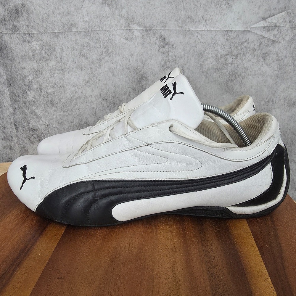 Puma Speedcat Driving‎ Shoes Mens 14 White Black Leather Drift Y2K Sneakers - Picture 6 of 11